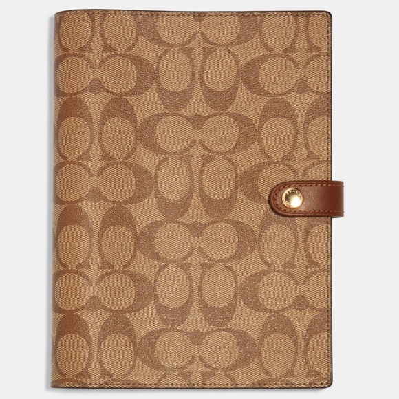 Coach Other - Coach Signature Canvas Leather Notebook